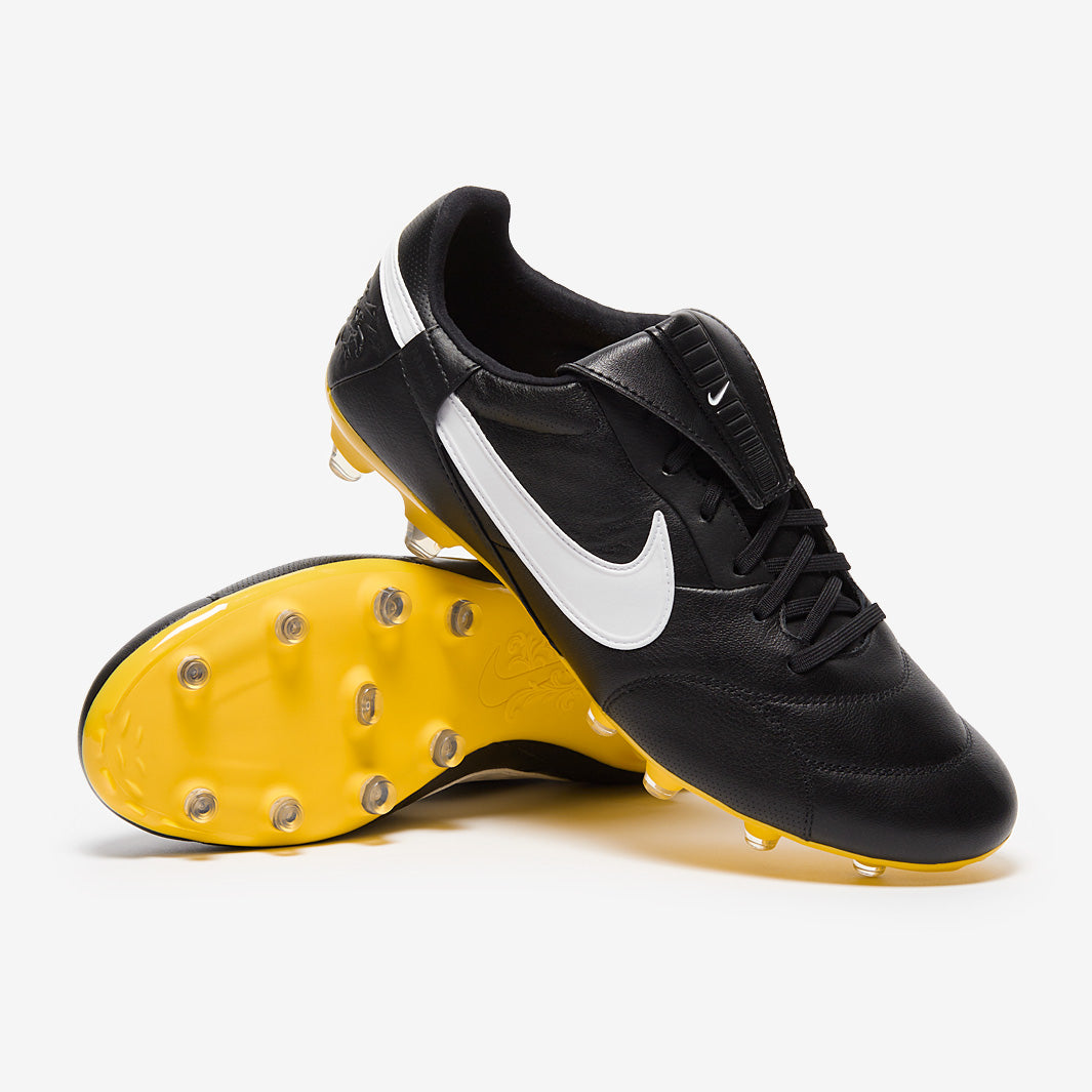 Nike The Premier III FG - Negro/Blanco/Amarillo - Botas para hombre