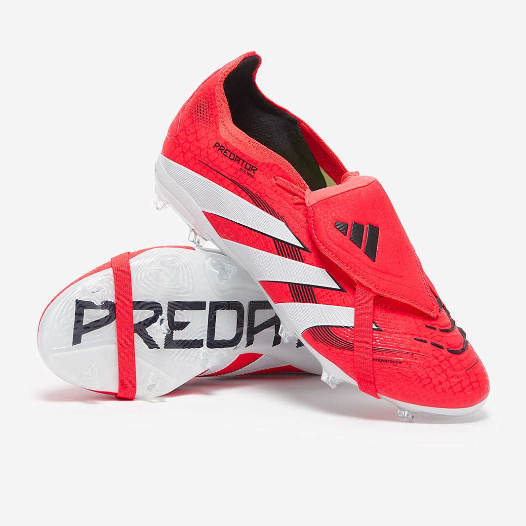 adidas Predator Elite Tongue FG para niños - Rojo Lúcido/Blanco