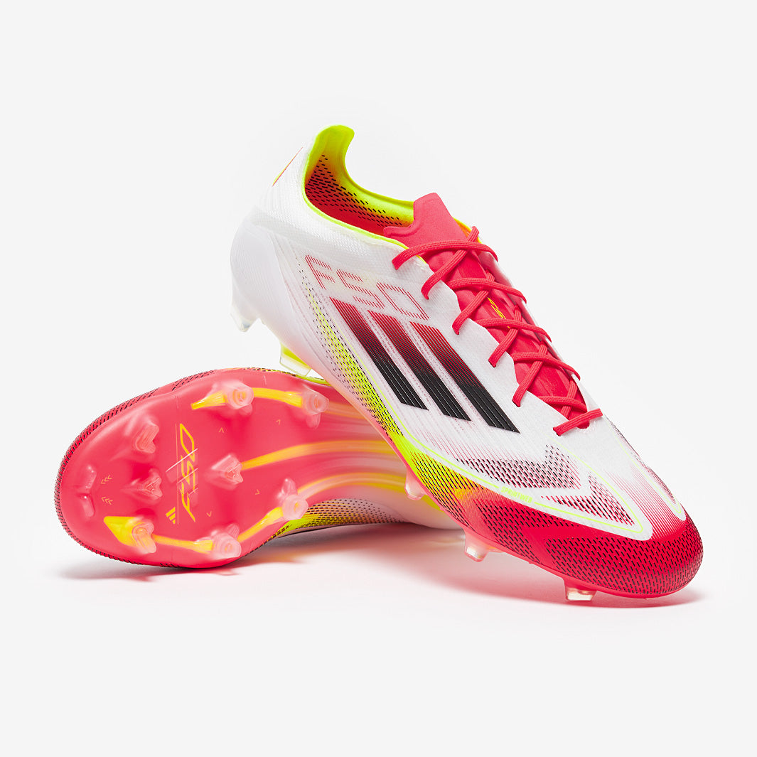 adidas F50 Elite FG - Blanco/Negro/Amarillo Solar - Botas para hombre