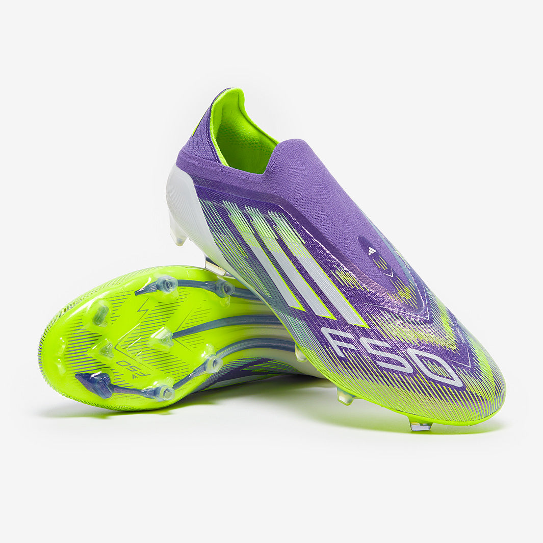 adidas F50 Elite Sin Cordones FG - Morado Rush/Ftwr Blanco/Limón