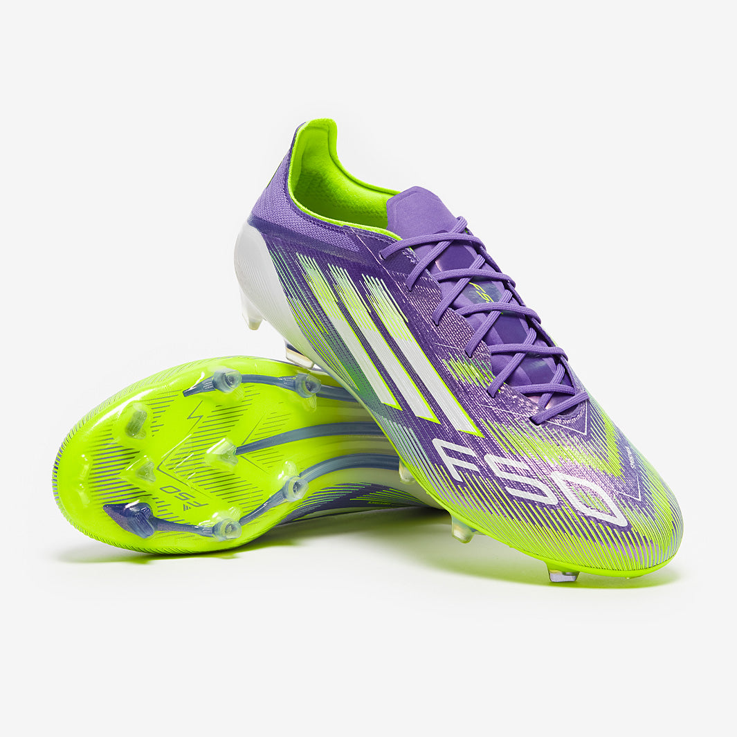 adidas F50 Elite FG - Morado Rush/Ftwr Blanco/Limón Lúcido - Botas