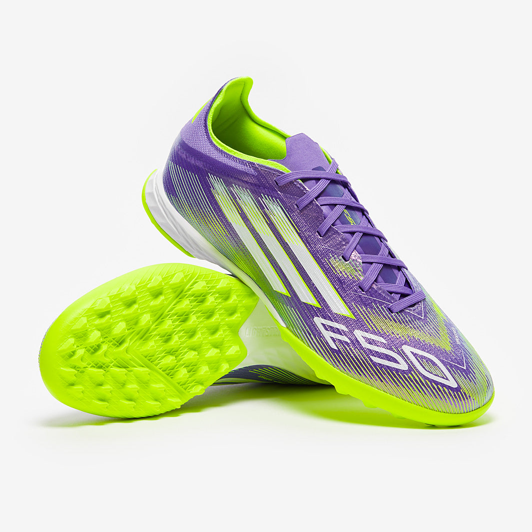 【TK0203さま】 F50 PRO TF 25.5 adidas F50 Pro TF - Morado Rush/Ftwr Blanco/Limón Lúcido - Botas