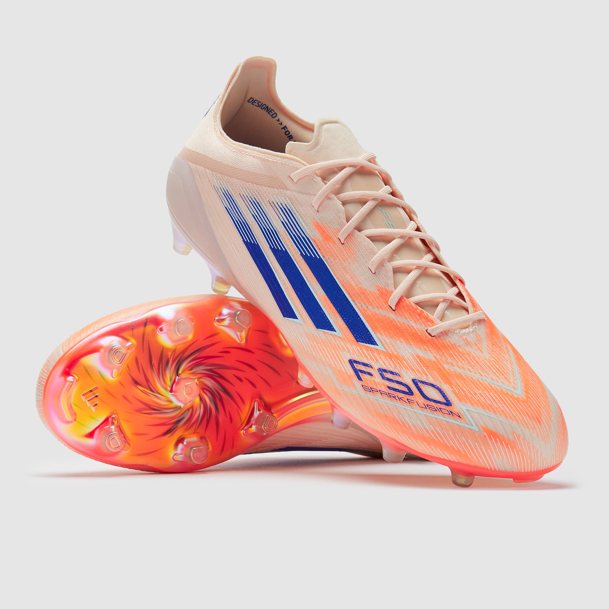 adidas F50 Sparkfusion Elite Low FG/AG - Bliss Naranja/Azul Lúcido