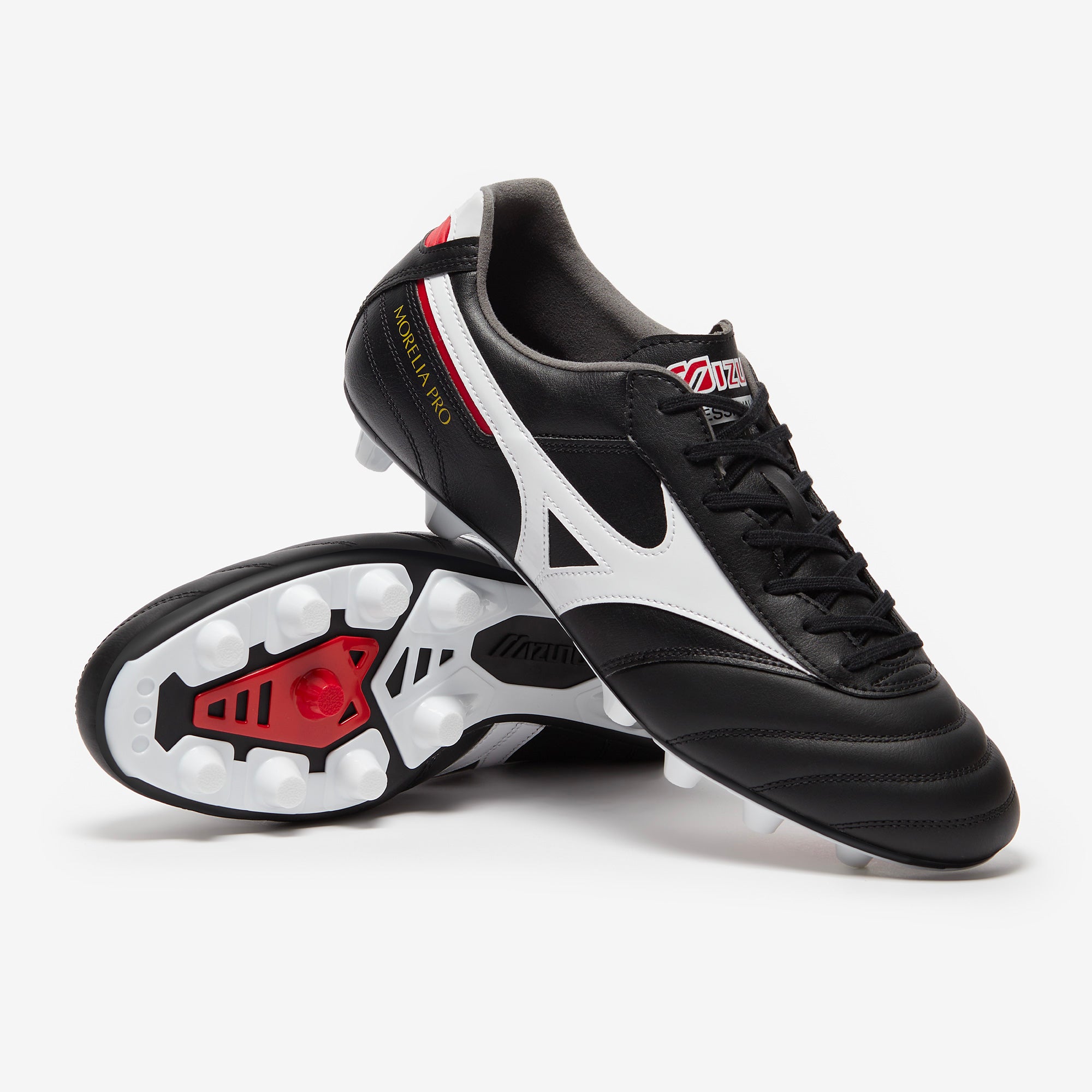 Mizuno Morelia II Pro FG - Negro/Blanco/Rojo chino - Botas para hombre