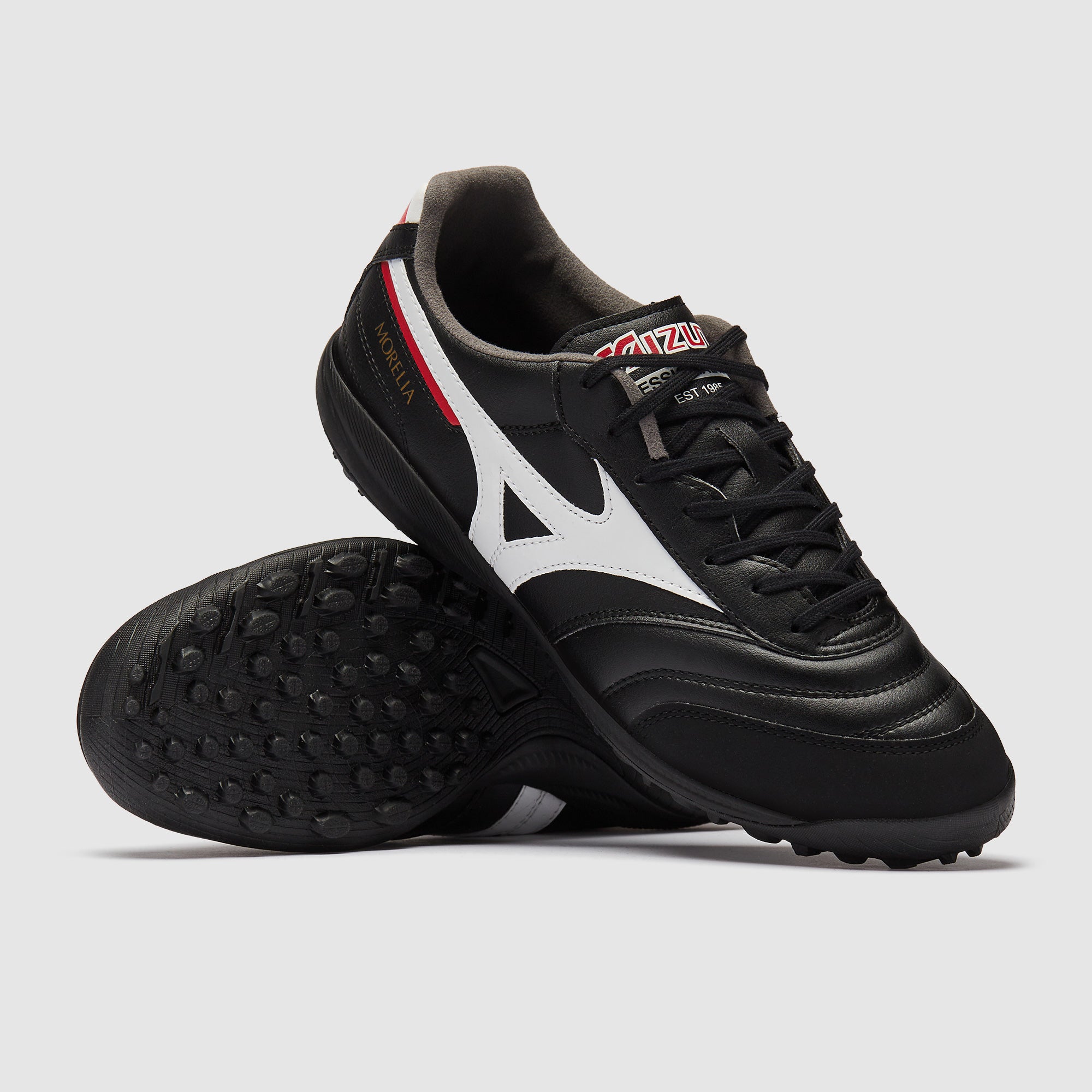 シューズ Mizuno Morelia Sala Pro TF 27.0 cm Mizuno Morelia Sala Pro TF - Negro/Blanco/Rojo chino - Botas para