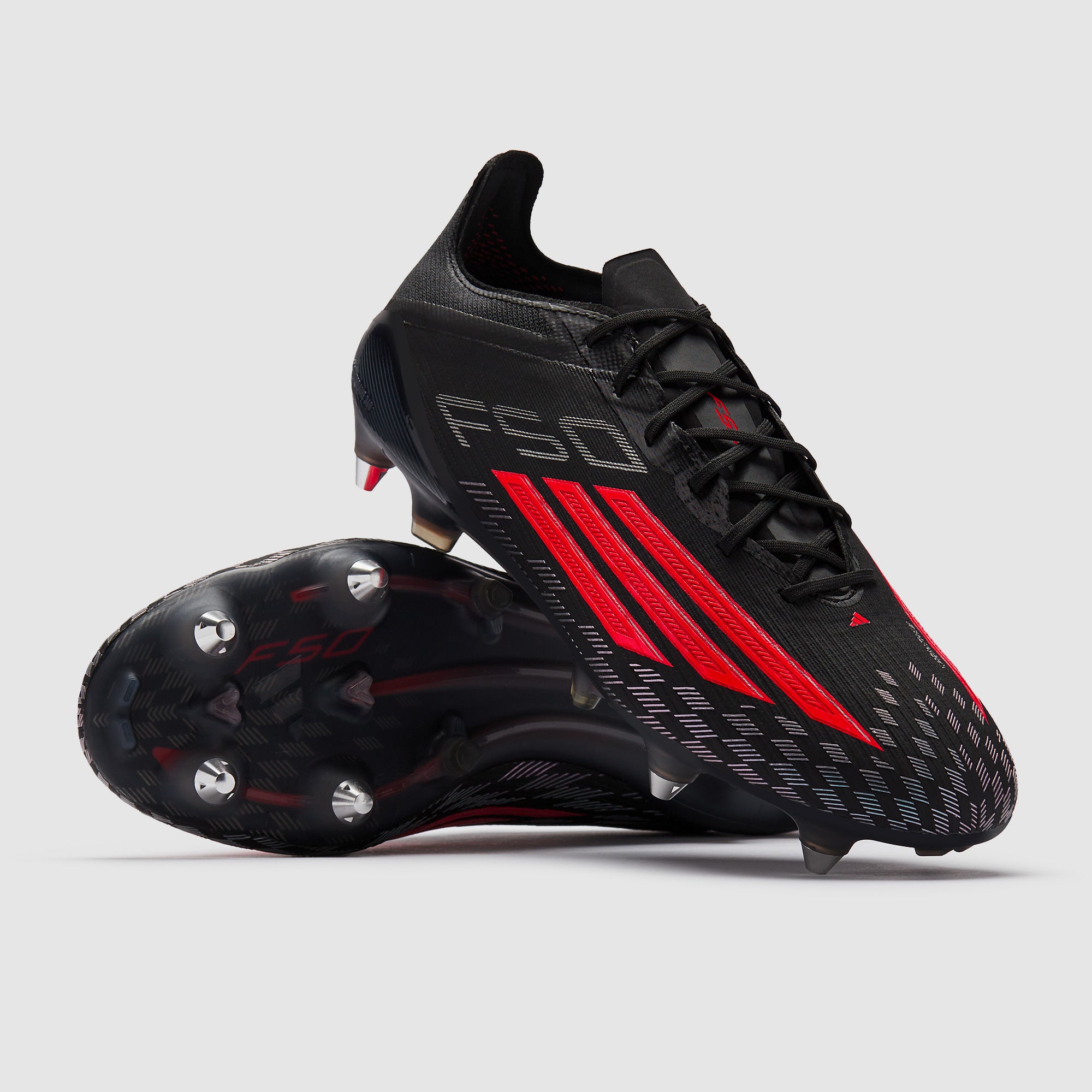 アディダスF50 ELITE SG adidas F50 Elite SG - Negro/Rojo Lúcido/Negro - Botas para hombre