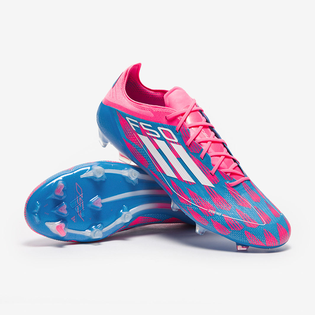 adidas F50 Elite FG - Solar Azul/Ftwr Blanco/Solar Rosa - Botas para hombre