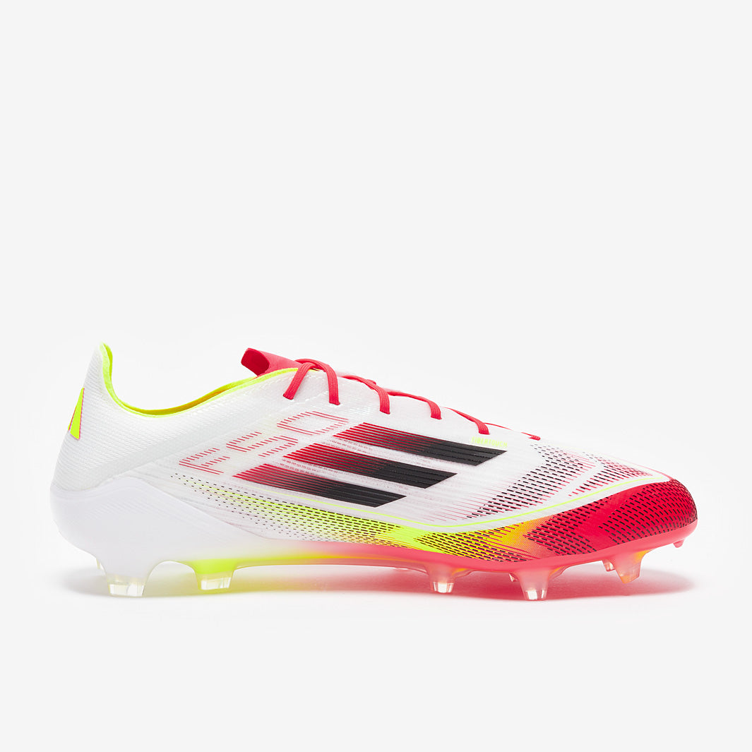 adidas F50 Elite FG - Blanco/Negro/Amarillo Solar - Botas para hombre