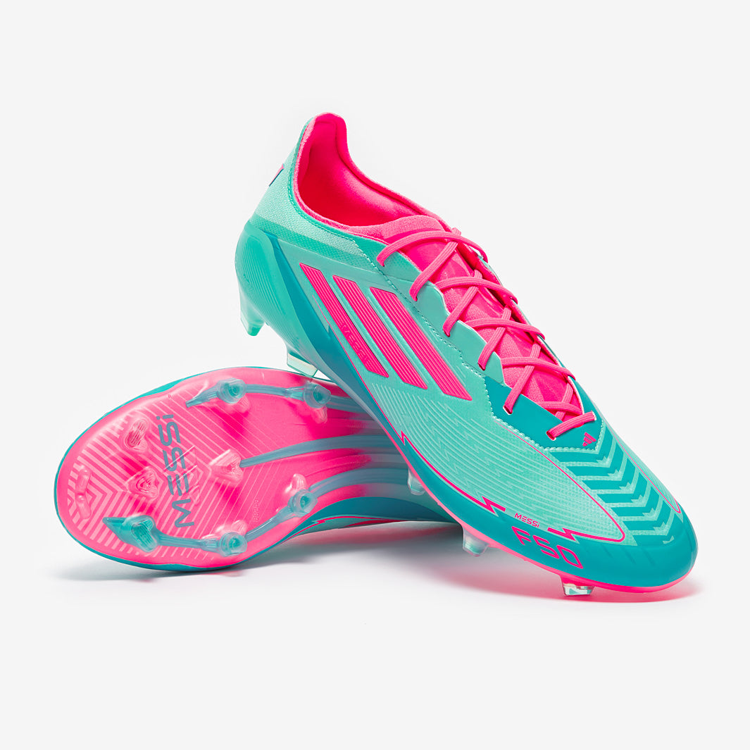 adidas F50 Elite x Messi FG - Flash Agua/Rosa Lúcido/Lucid Cyan