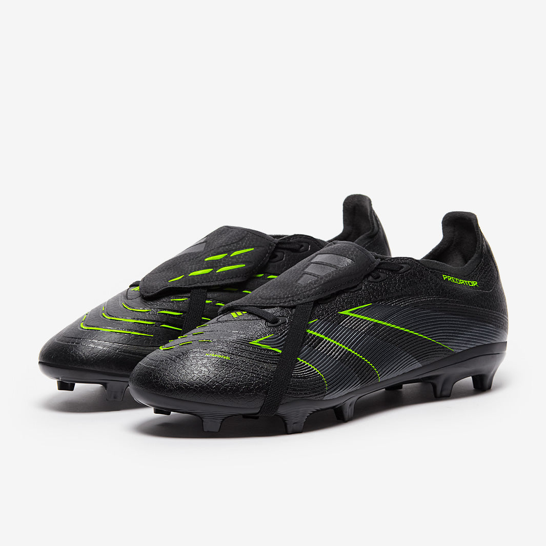adidas Predator League Tongue FG/MG - Negro/Carbón/Limón Lúcido