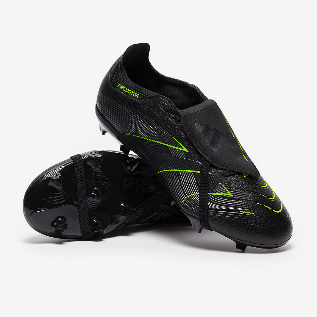 adidas Predator League Tongue FG/MG - Negro/Carbón/Limón Lúcido
