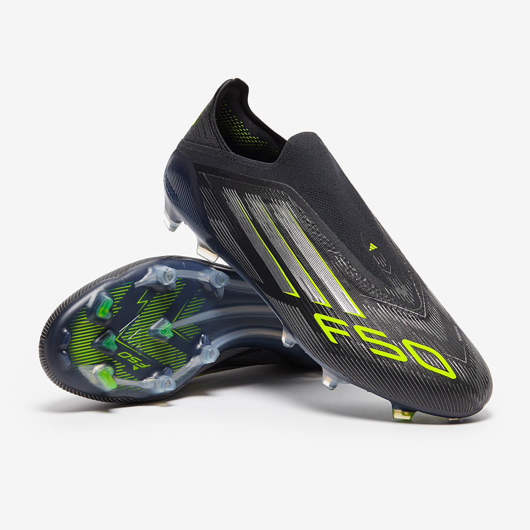 adidas F50 Elite Sin Cordones FG - Negro/Hierro Met./Limón Lúcido