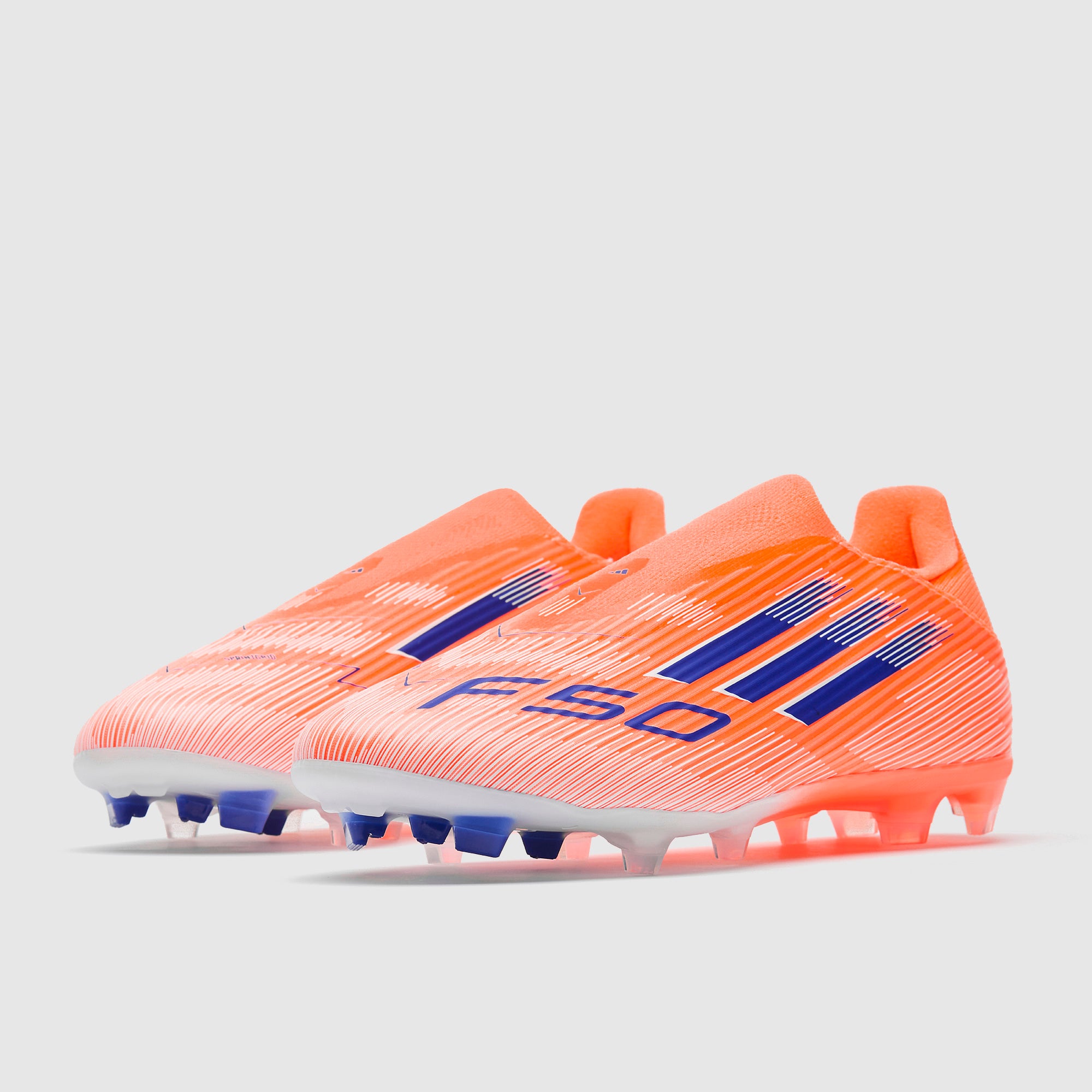 adidas F50 League Sin Cordones FG/MG - Beam Naranja/Azul Lúcido