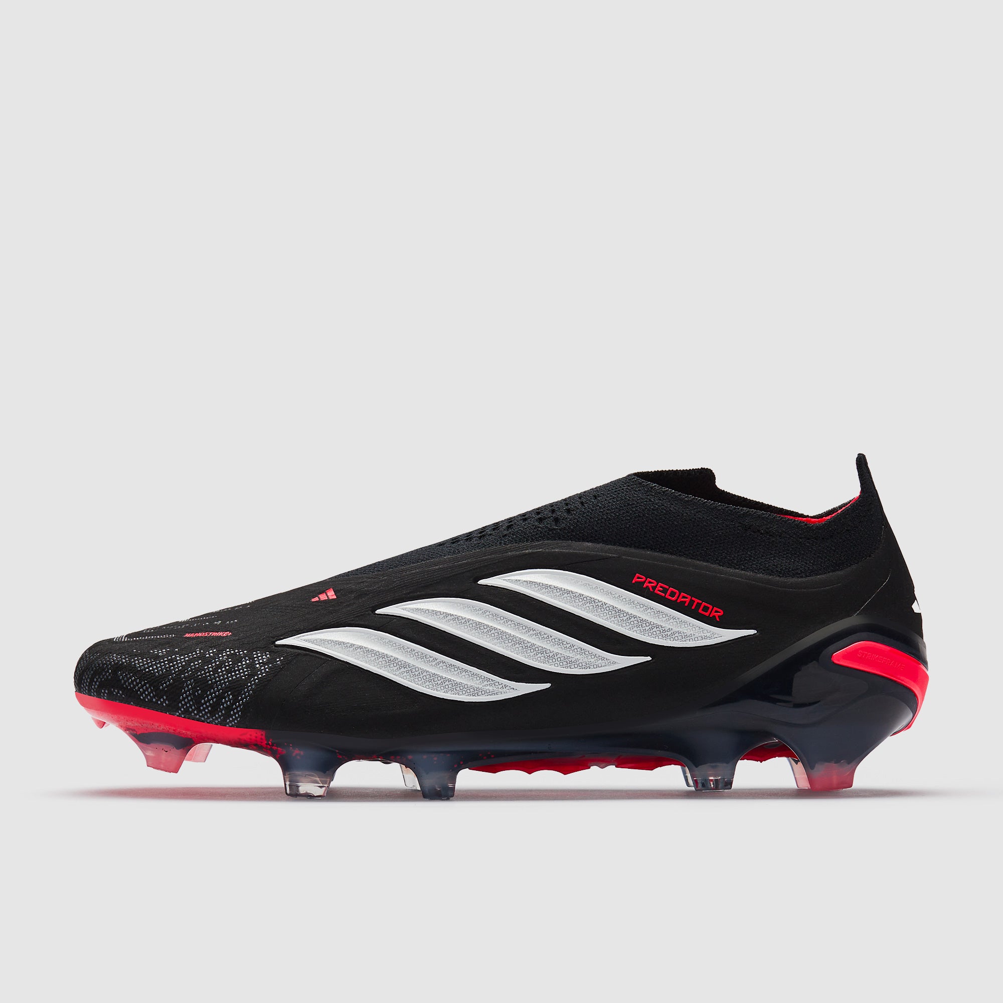 adidas Predator Elite Sin Cordones FG - Negro/Ftwr Blanco/Rojo