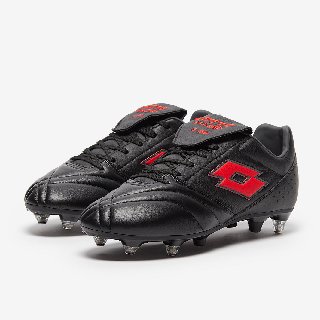 Lotto Stadio 200 III SGX 50th Anniversary - All Black/Flame Red